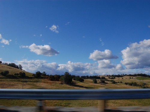 California from the car